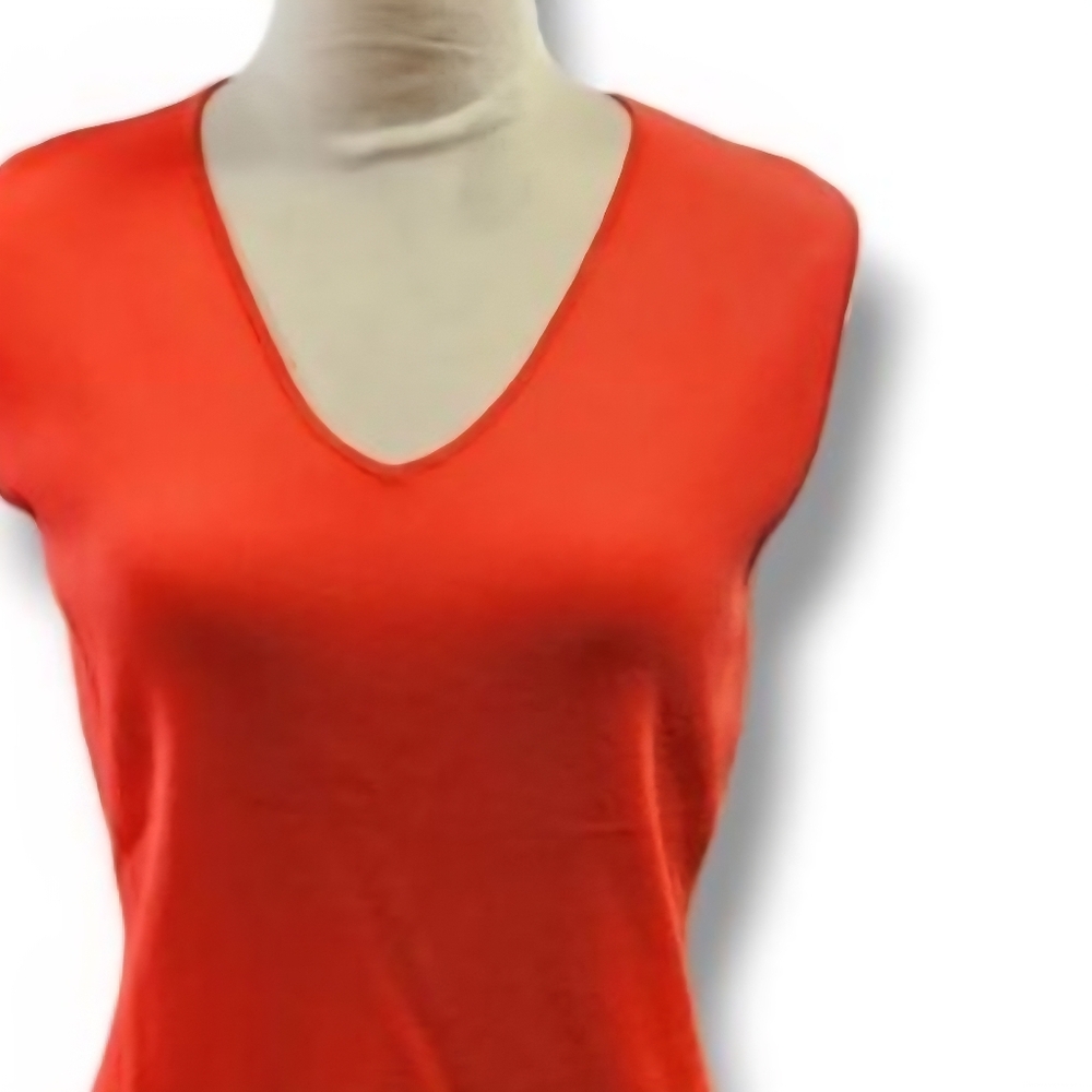 Chico's Design True Vintage 1980-1995 Sleeveless Bright Red Fitted Top